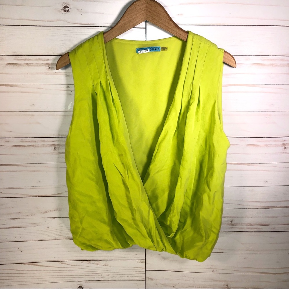 (5/$25) Alice + Olivia ✨ Green Bubble Blouse-Small